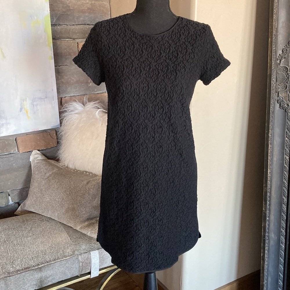 Madewell Et Sezane Black Lace Shift Dress